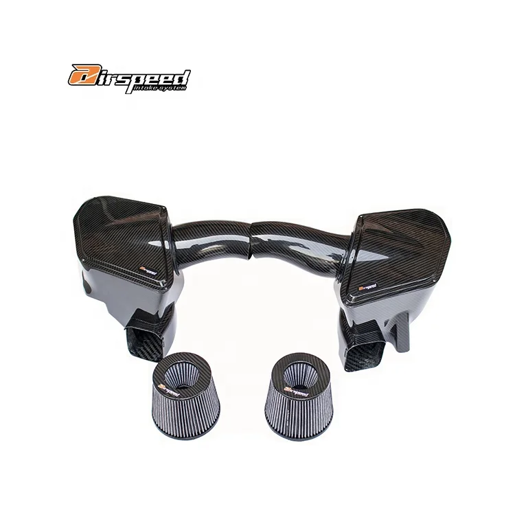 

Airspeed Cold Air Intake System Design Style 100% Dry Carbon Fiber Brand Original for BMW M5 F90 4.4T Carbon Black 1 Set -