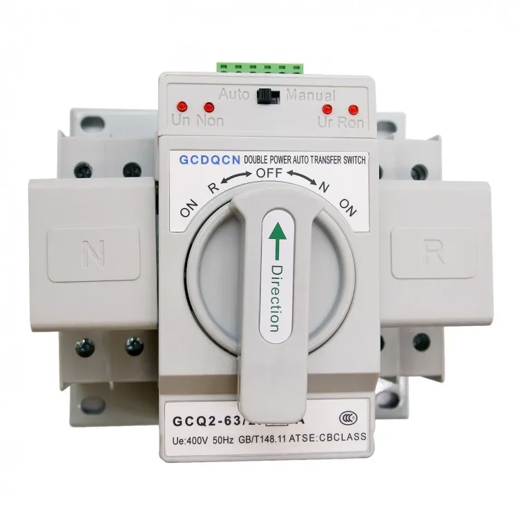 

Dual Power Automatic Transfer Switch 2P 63A 220V 150*138*115mm Toggle Switch