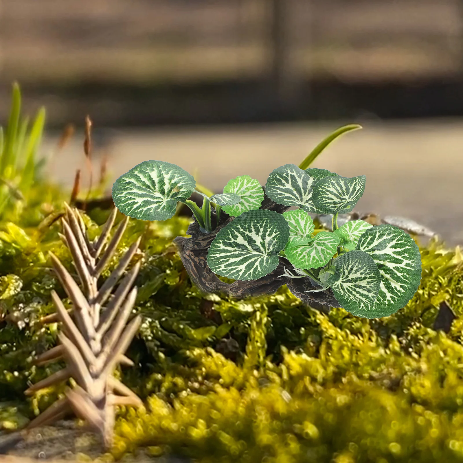 

Plant Decoration Aquarium Landscaping Ornament Fake Leopard Gecko Fish Tank Resin Reptile Plants