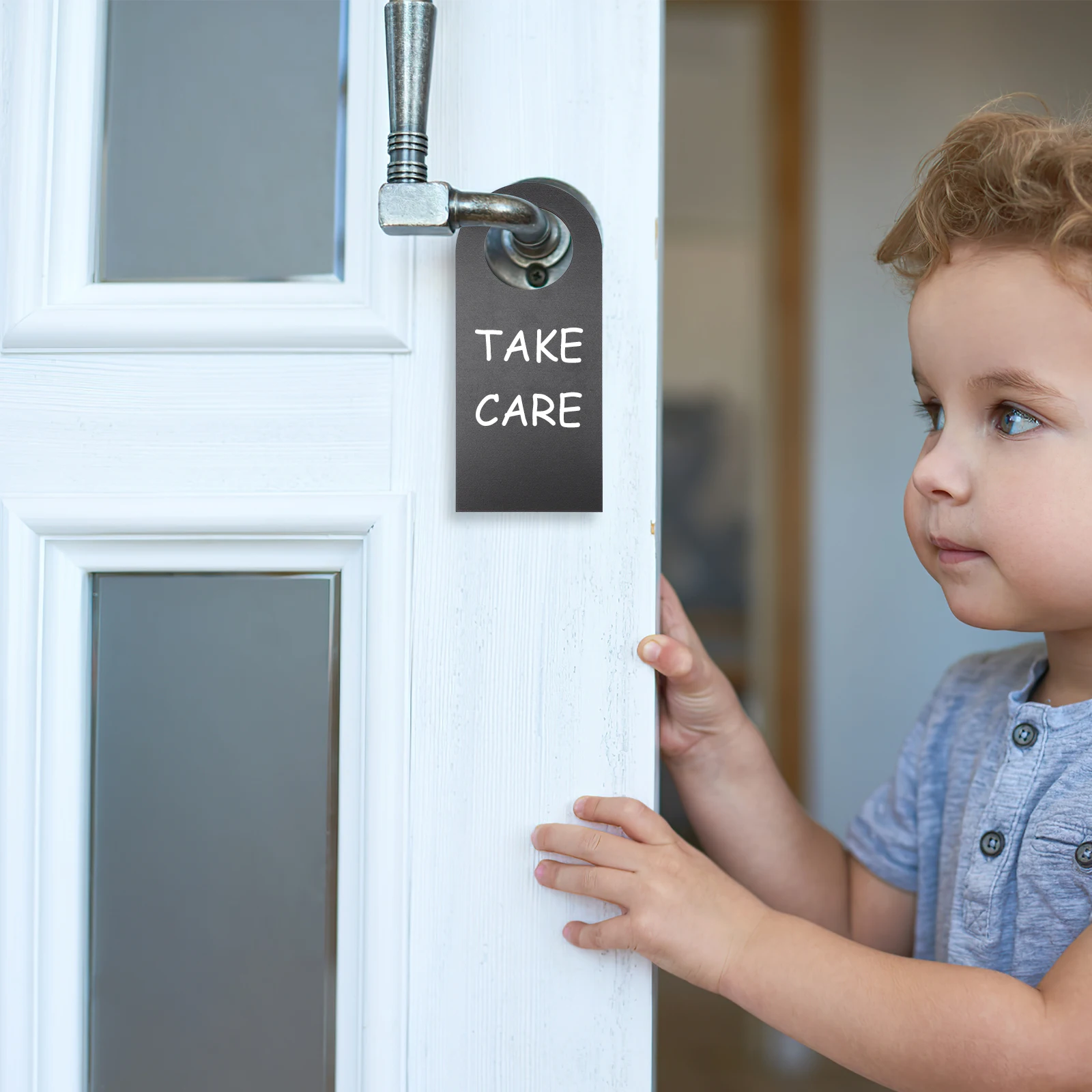 

6pcs Wood Blackboard Door Hanger Sign Tag for Home Office Hotel Knob Hanging Indicator Chalk Writing Surface Do Not Disturb