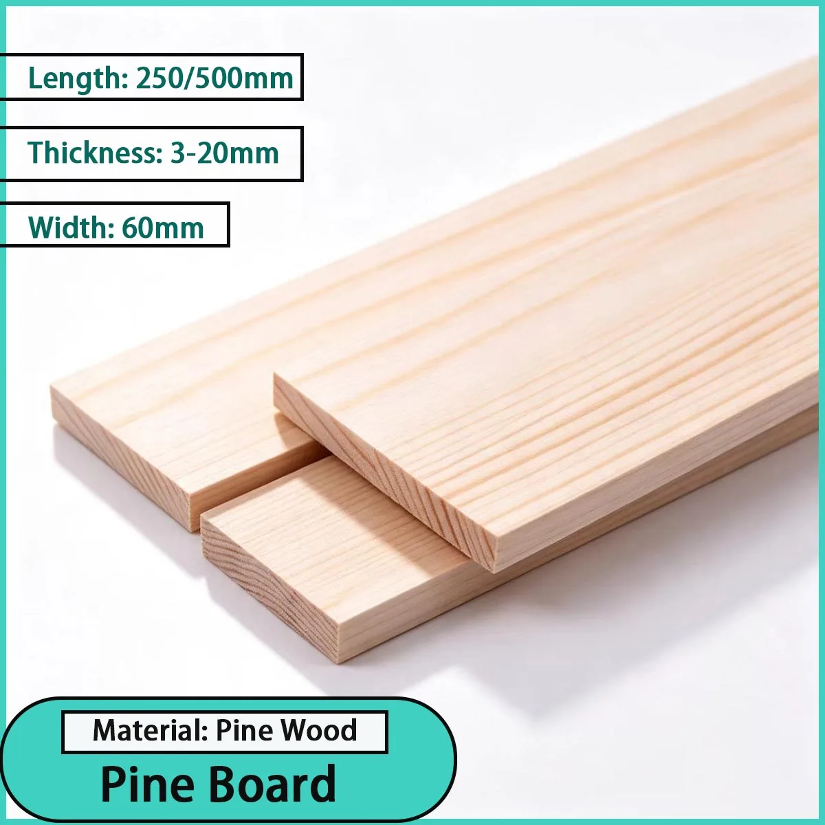 3-20mm thick pine board is used for shelves, packaging boxes, furniture substrates, woodworking models, etc