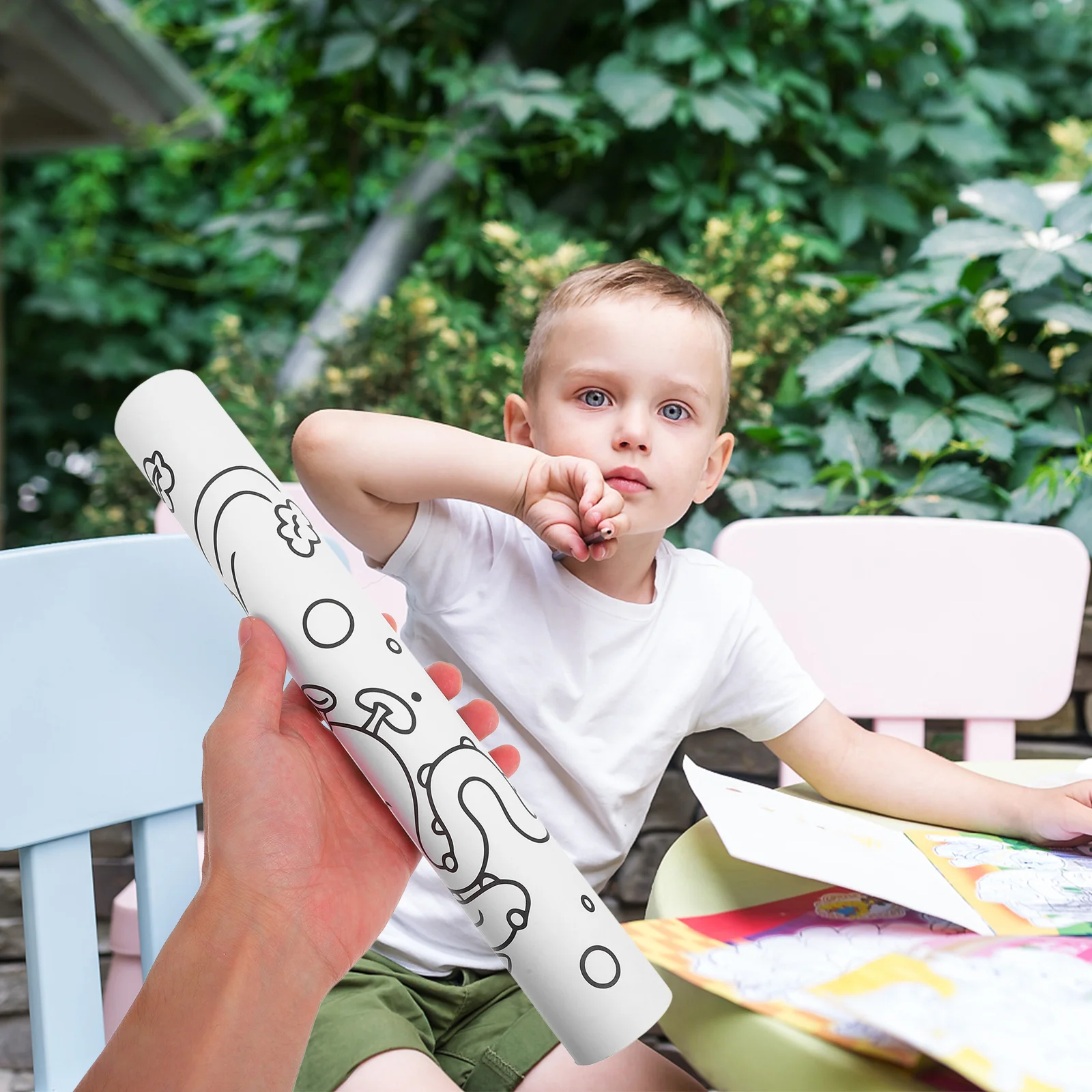 Riesige Malrolle mit Weltraum-Thema, Kinder-Zeichenpapierrolle, einfaches Ausmalen, wandfreundlich, DIY, kreative Kunst, frühes Lernen