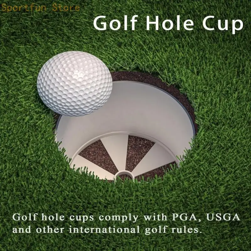 Round Golf Putting Green Cup and Cover Set for Home Greens with 3-Hole Base X7JD