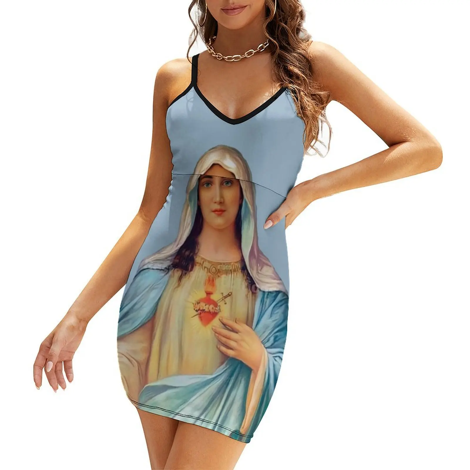 

Immaculate Heart of Mary - III (transparent background design) Sling Dress dress summer 2025 women elegant dresses plus sizes