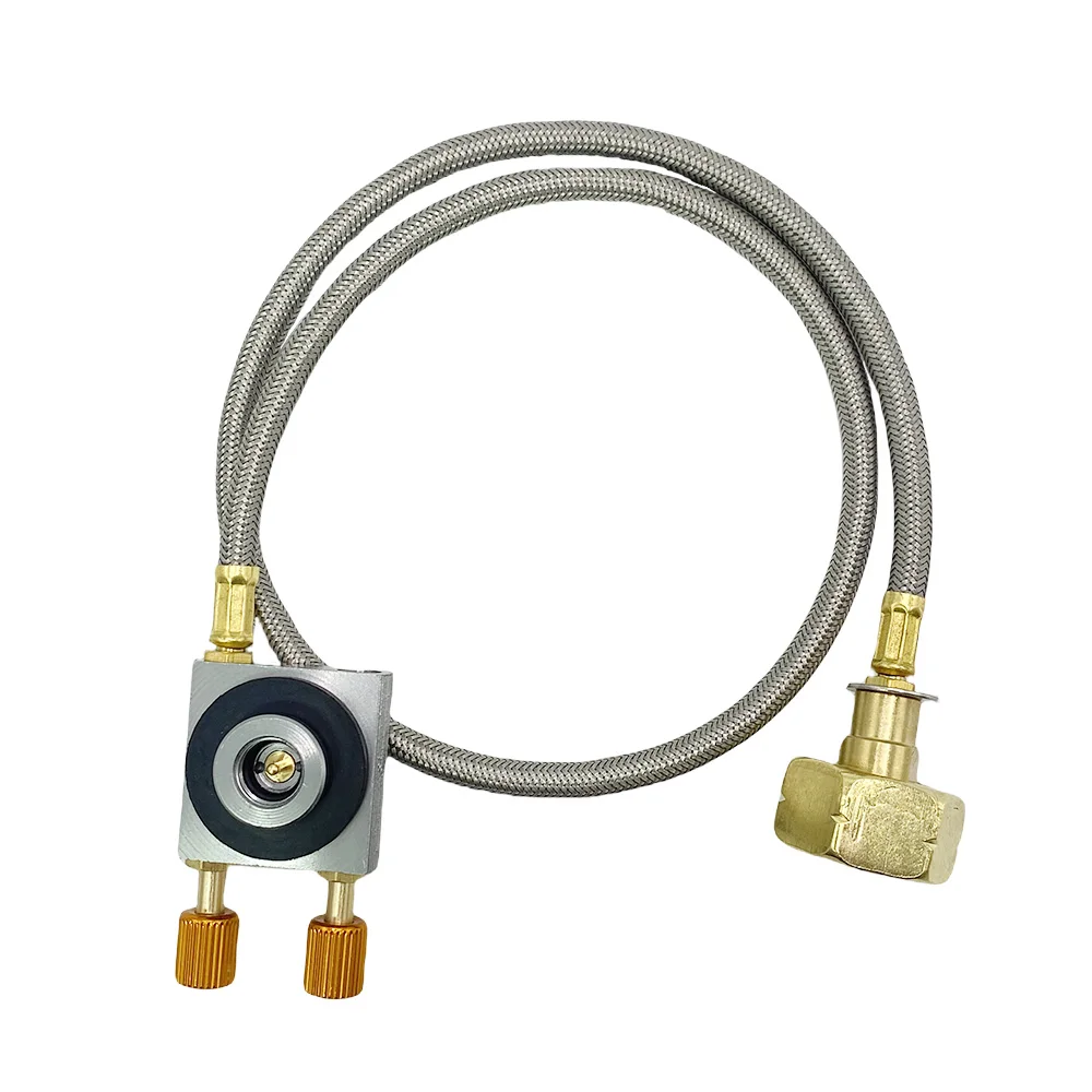 NONE Europa Outdoor Zylinder Fülladapter Gas Nachfülladapter Gas Flachzylinder Tank Koppler Adapter mit Überdruckventil 4