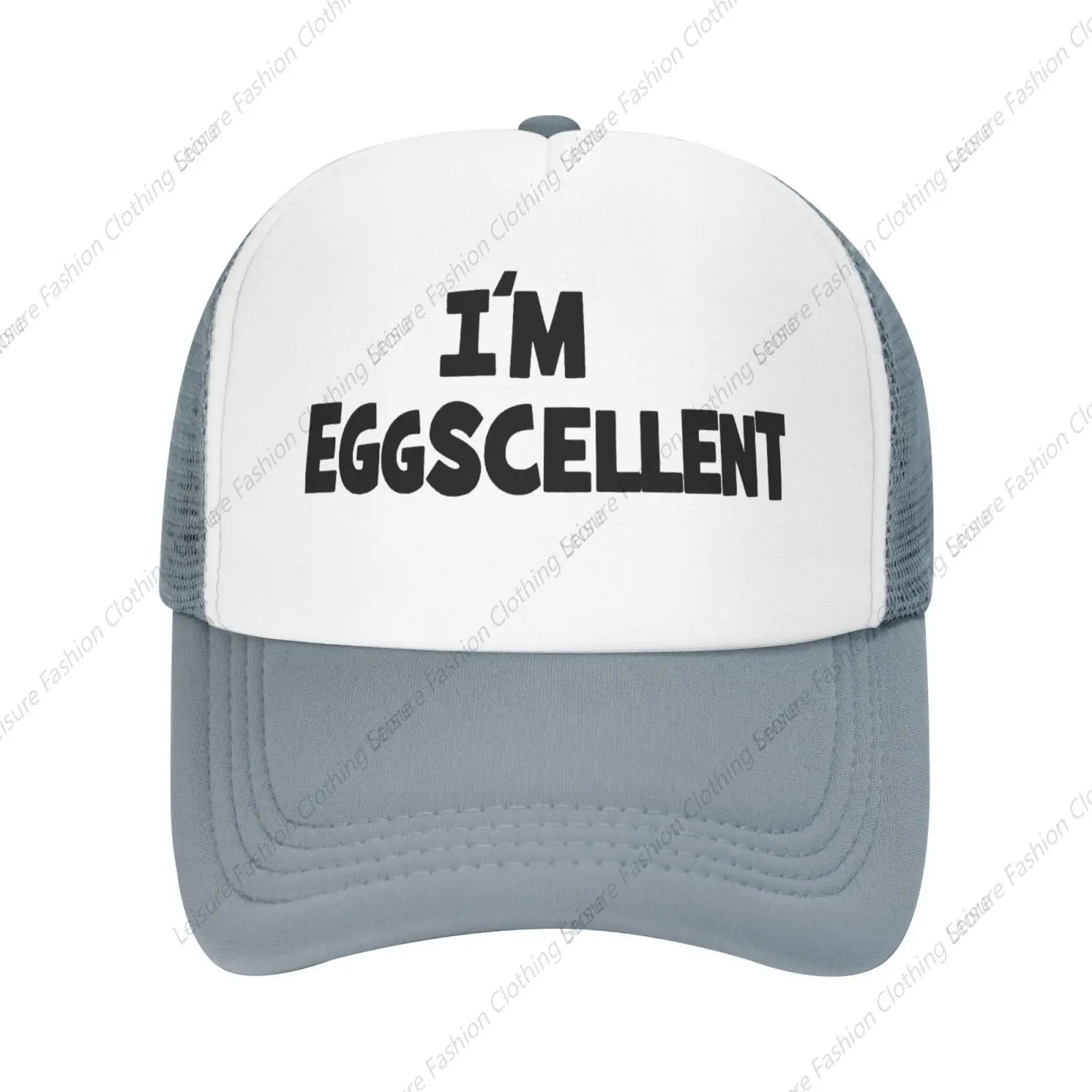 I'm Eggscellent Baseball Hats for Men Women Adjustable Dad Trucker Hat Outdoor Daily Leisure Caps