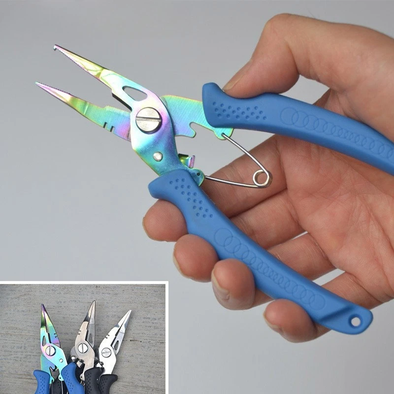 High‑Precision Multifunctional Mini Fishing Pliers, Split‑Ring Opener Line‑Tying PE Line Cutter Angling Hand Tools