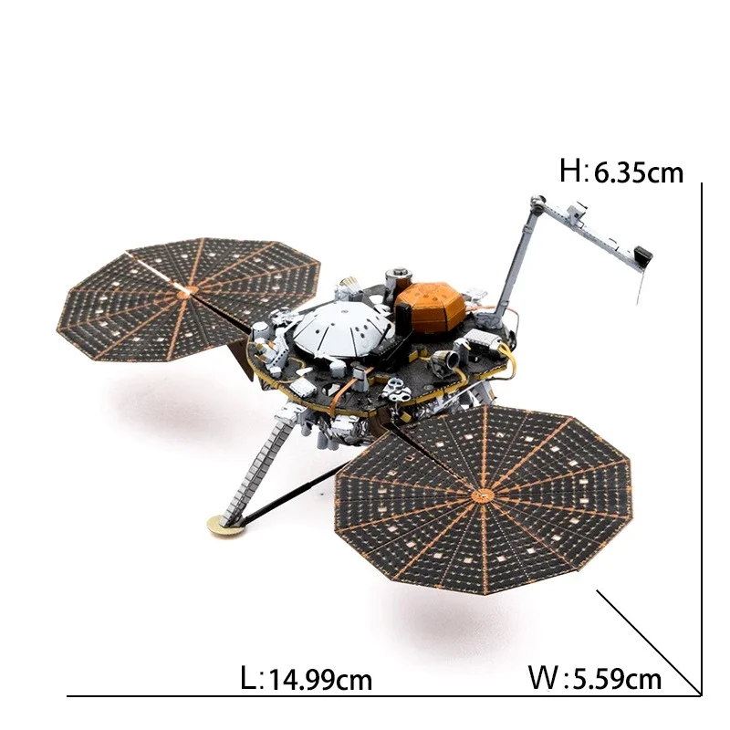 Space Exploration 3D Metal Puzzle Shuttle Hubble Space Telescope Mars Rover Model Toy for Kids Creative Jigsaw Puzzle Gift Toys