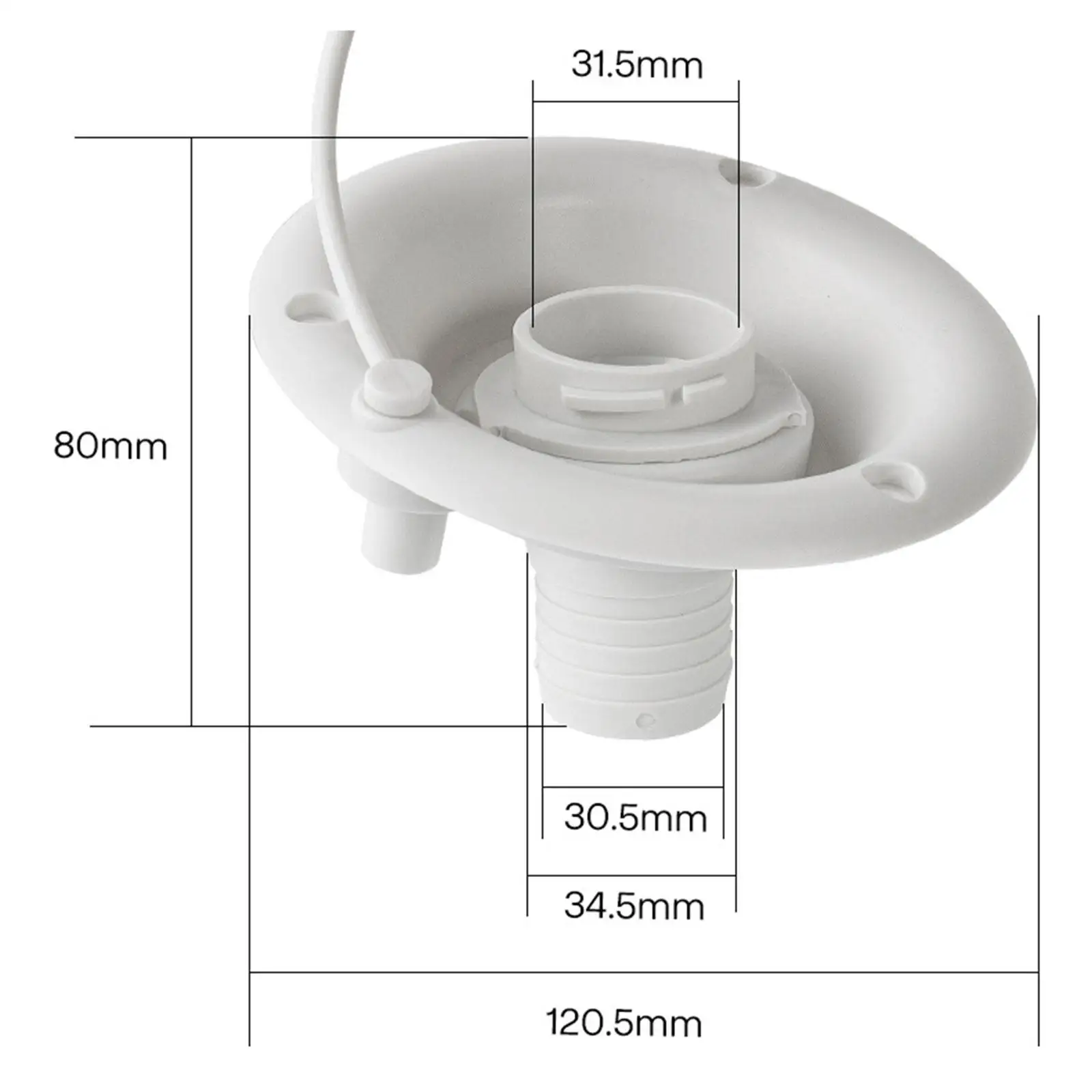 

Motorhome Water Inlet PP Material Gravity Water Fill Hatch Accessories for RV Fresh Tank Filling