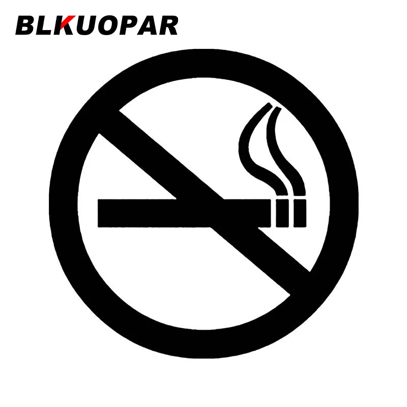 

BLKUOPAR for Stop Smoking Car Sticker Funny Waterproof Decal Creative Street Signs Trunk Windshield Vinyl Car Wrap DIY Decor