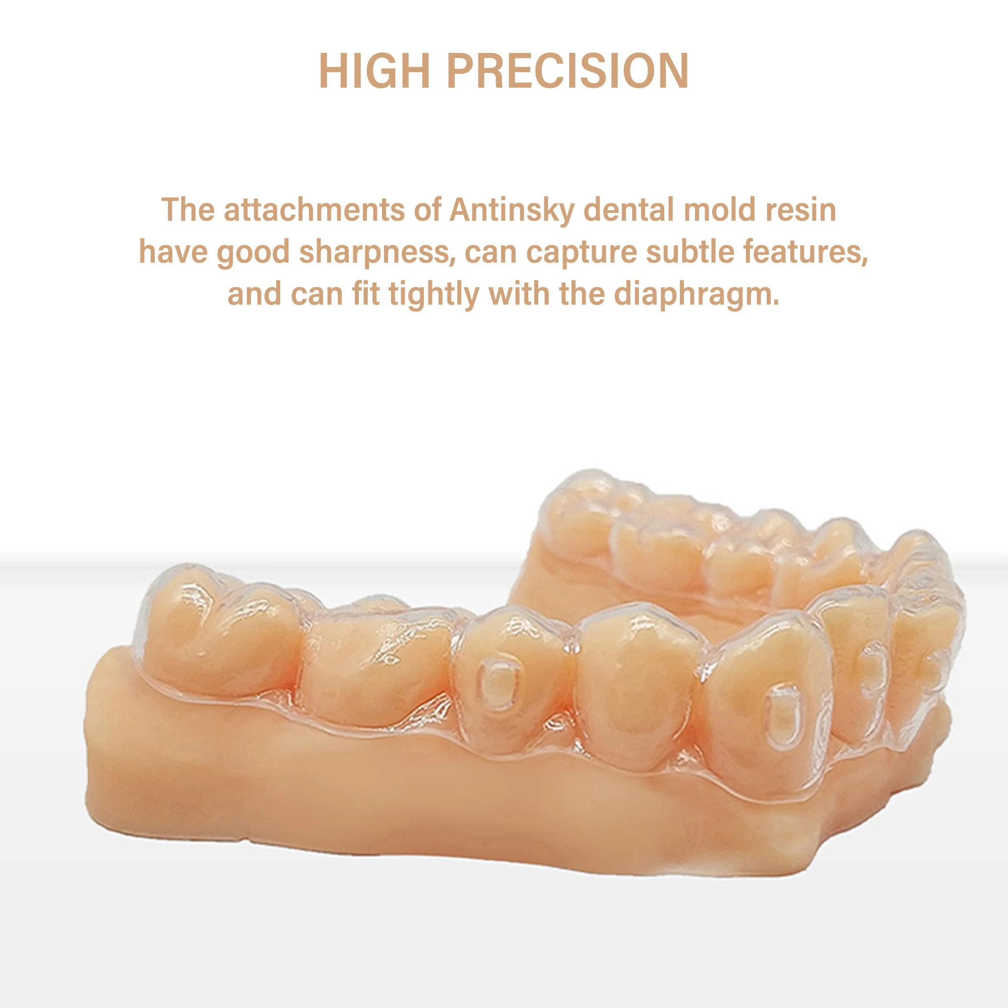 [ANTINSKY]Dental Mold Resin Dental Model Crown and Bridge Model, Orthodontic Model DLP LCD UV-Curing 405nm 3D Resin Printer 1KG