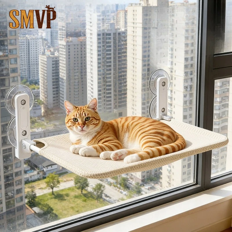 

Heavy Duty Suction Cup Cat Window Perch Sturdy Hammock For Large Cats No Drill Safe Installation Sunshine Absorbing Device