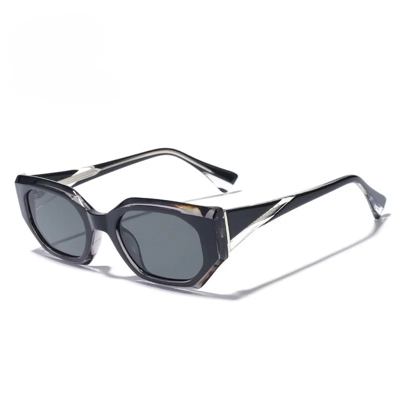 

Polygonal cat eye sunglasses for men, retro fashion sunglasses for women, imitation board, thick frame sunshade