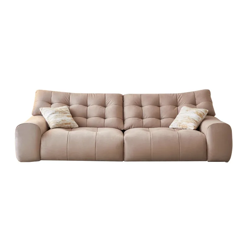 

Cloth sofa living room 2025 new high backrest down magic map Martha sofa big black bear straight row