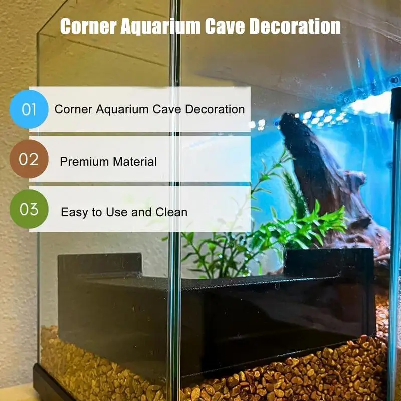 Aquarium Shrimp Shelter Fish Tank Cave Rest Hide Play for Fish Betta Cichlid Hideout Spawning Breeding Decor Ornaments