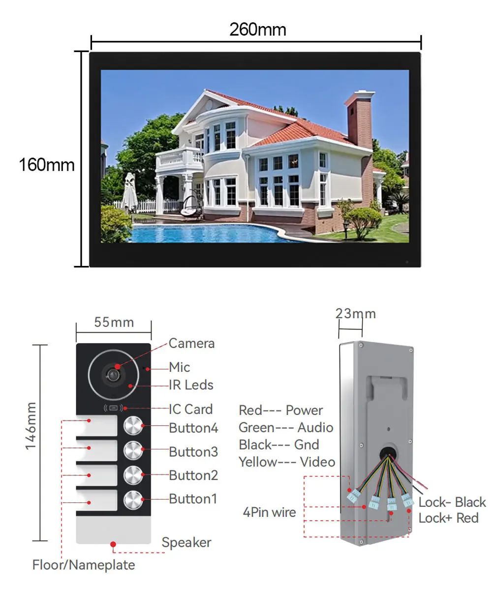 Рисунок 5 - Wi-Fi 10-дюймовый видеодомофон