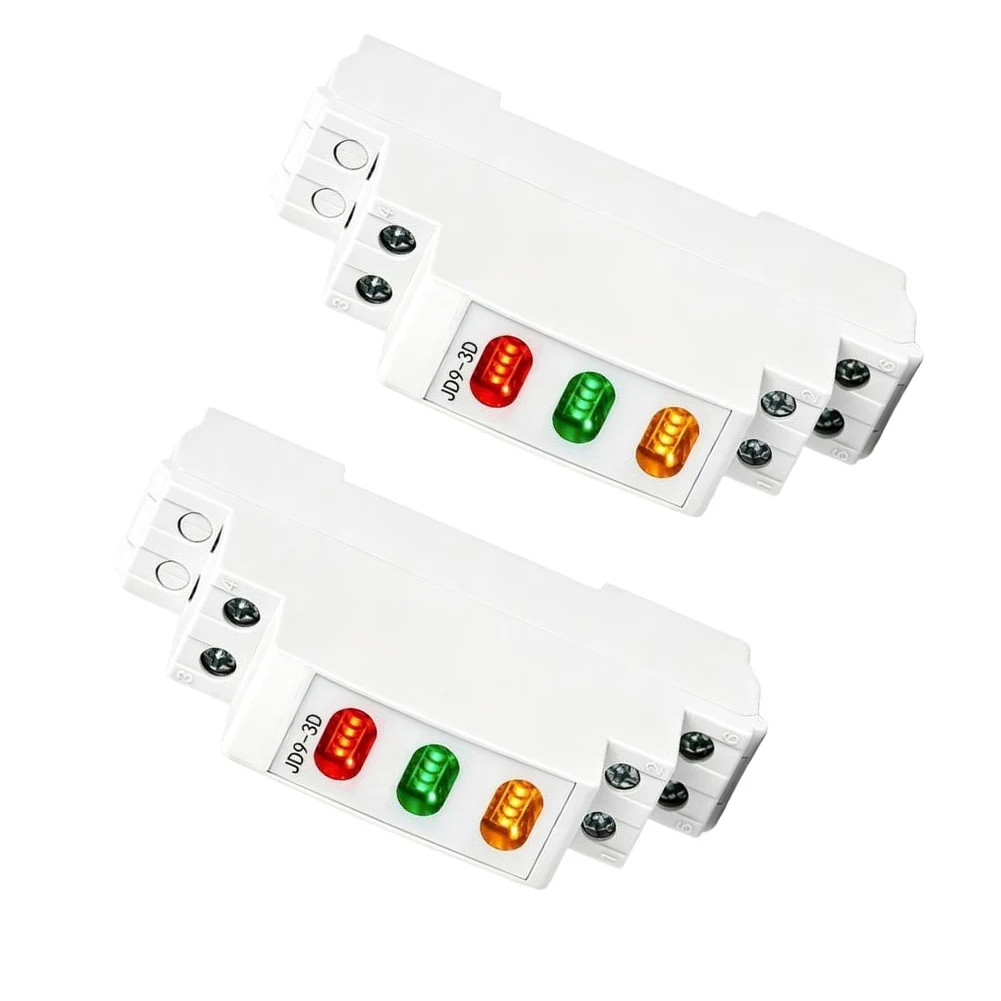 2pcs JD9 LED Indicator High Brightness Red Yellow For 220V Distribution Box Rail Mount Electrical Panel Accessories