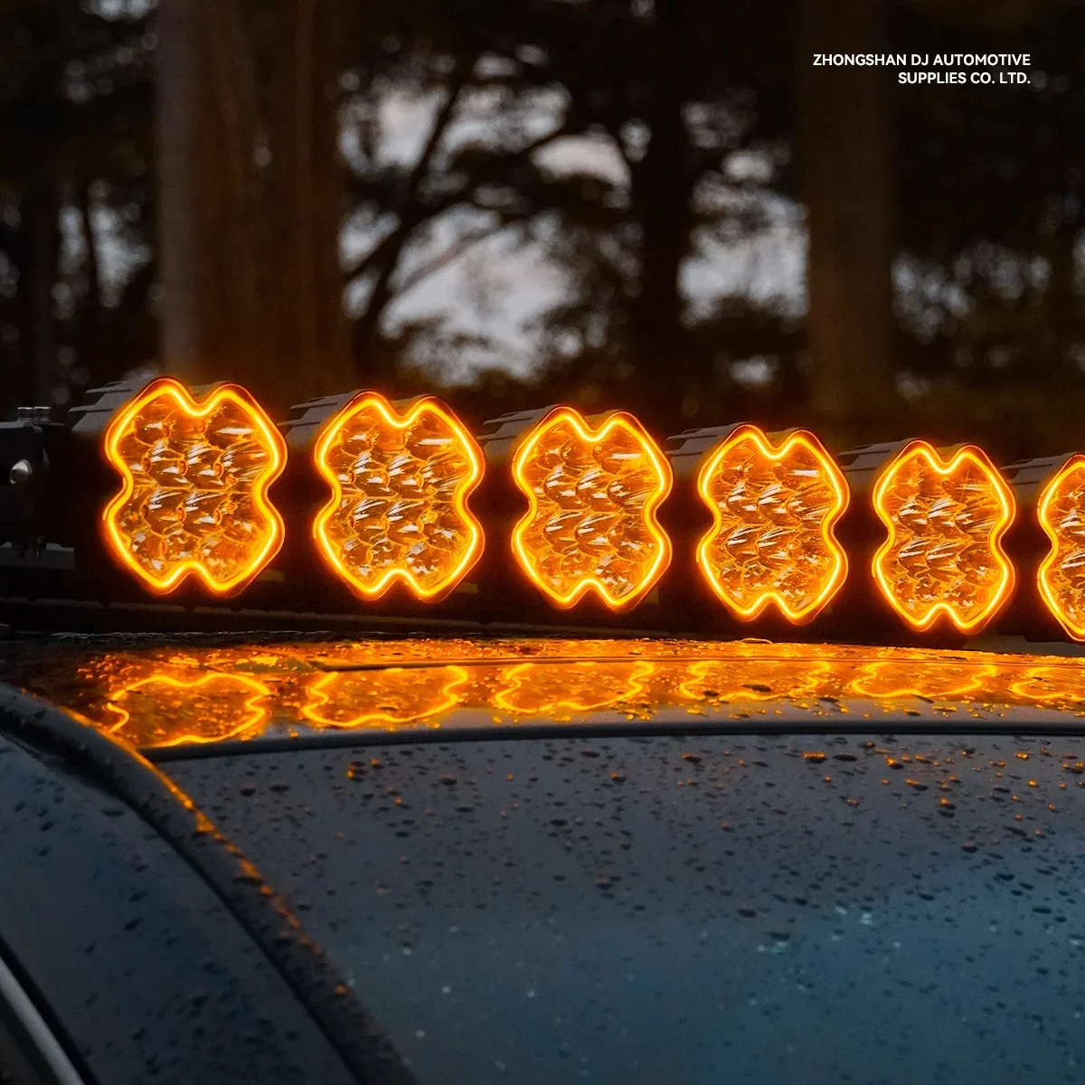 High Power 40/42/48/50/52/54 Inch 12V Modular Linkable Led Amber Strobe Roof Light bar for Car Off-road Truck UTV bar Light 4X4