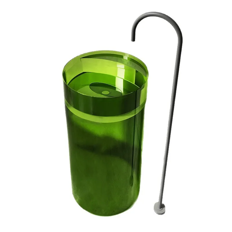 

Transparent resin column basin Floor color home bed and breakfast Internet celebrity face wash basin