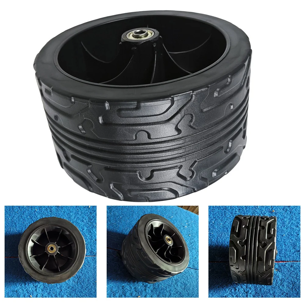 

165x100mm Camping Wagon Cart Wheel Trolley Cart Wheel Camping Folding Cart Wheel Anti-Slip Pattern Silent Wagon Cart Wheel