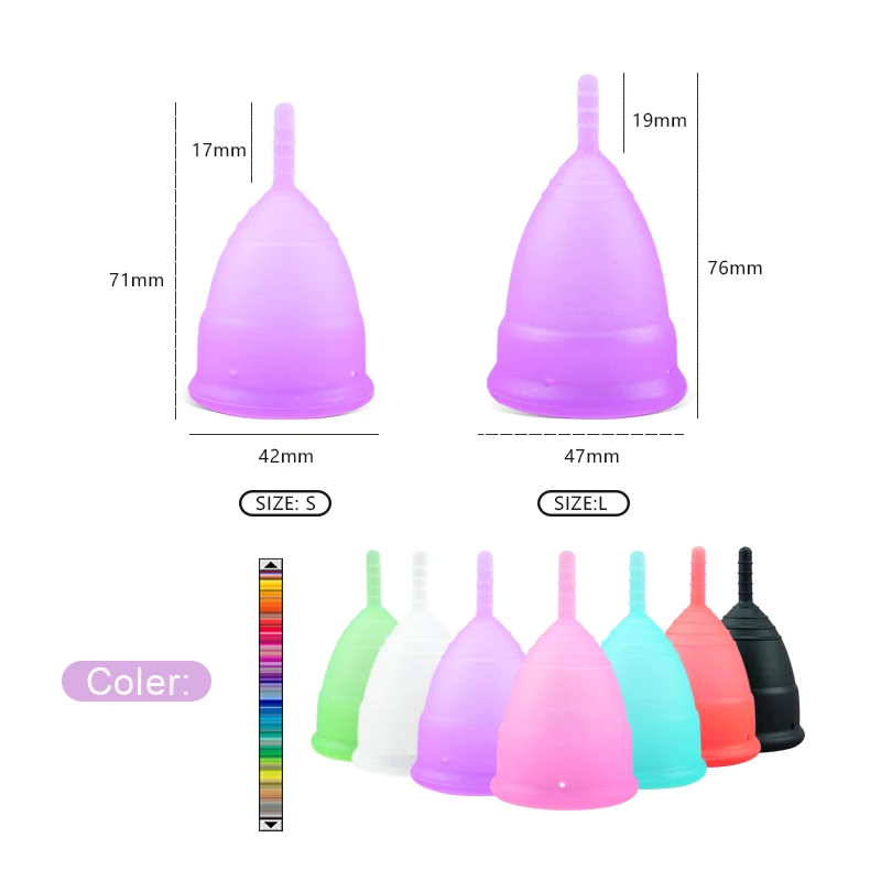 Soft Medical Silicone Mestrual Cup With Sterilizer Hypoallergenic Certified Menstruation Bowl  Monthly Cycle Health Care Product