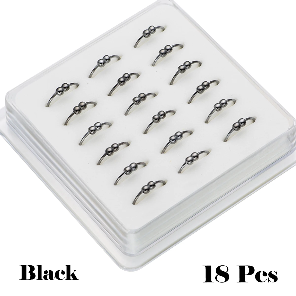 Fashion Sterling Silver 925 Piercing Nose Ring Double Ball 8-shape Ear Cartilage Piercing Ear Ring Women Luxury Jewelry Nose Rin