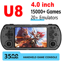 Open Source Handheld Video Game Console U8 Retro Linux System 4.0 Inch IPS Screen Portable Pocket Video Player 128GB Games