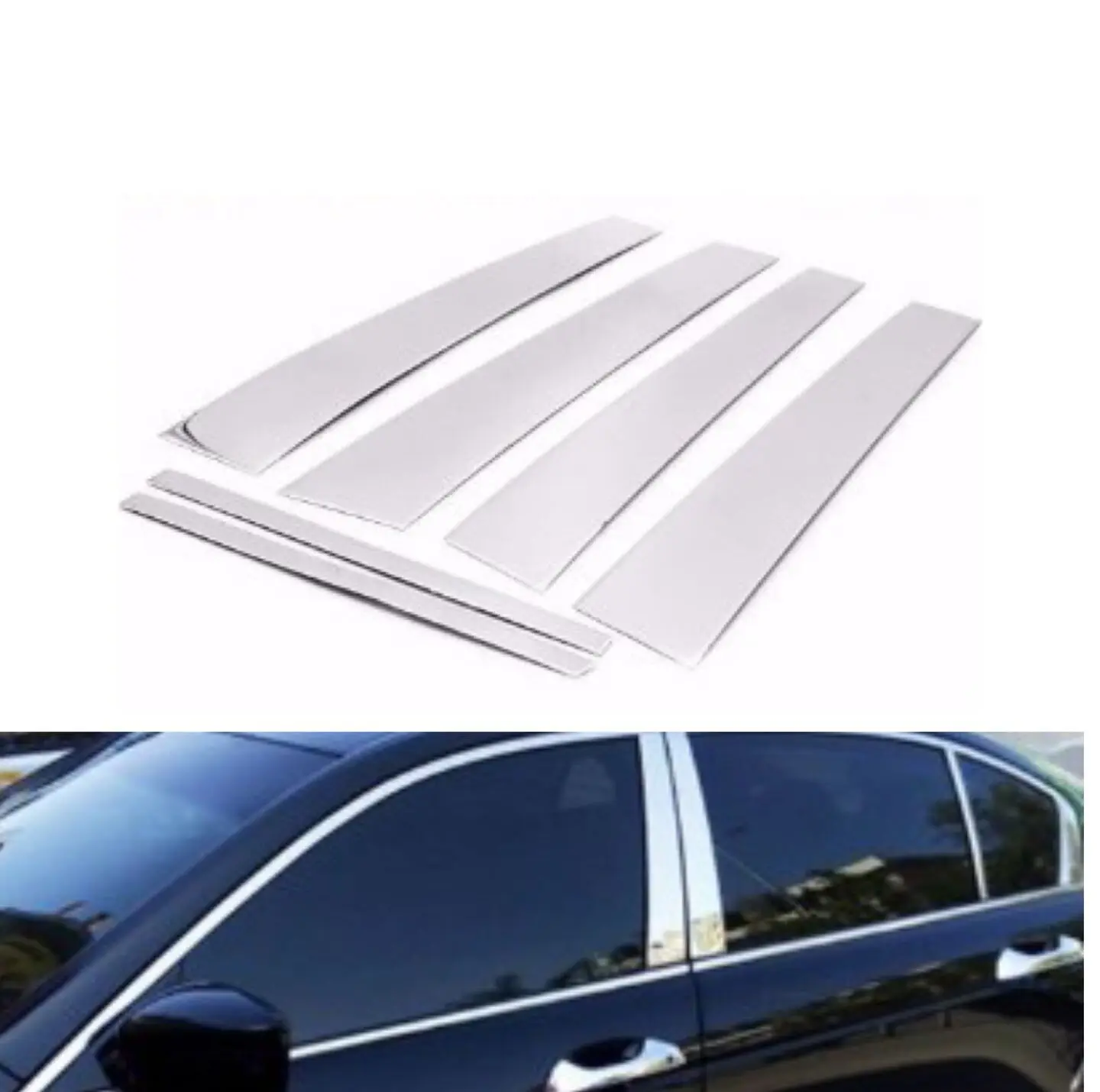 

Chrome Plated Car Window Door Column Center B C Pillar Post Cover Trim Sticker For Honda Accord 2008 2009 2010 2011 2012