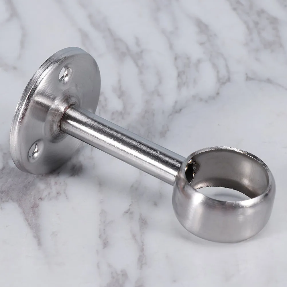 6Pcs Rust Proof Stainless Steel Wardrobe Support Brackets Heavy Duty Closet Rail Holders for Hanging Clothes Towels in Living