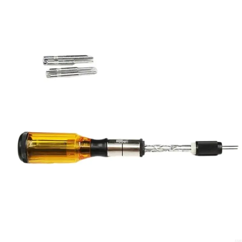 Semi Automatic Screwdriver Push Pull Wood Handle Ratchet Screw Driver with Replaceable Bit for DIY Project Accessories KXRE