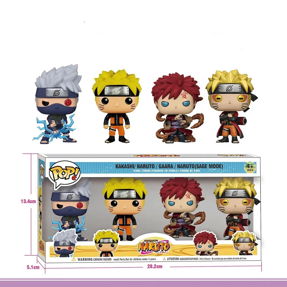 4PC/sets commemorative edition POP Naruto Collection Hand set toys