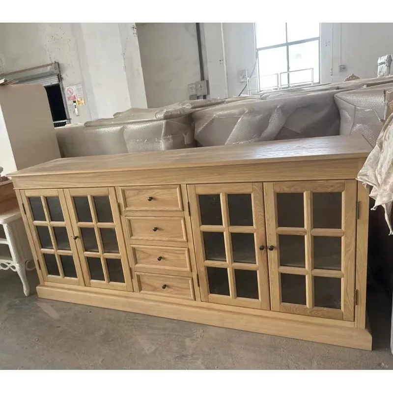 American Country Oak Locker Buffet Cabinet