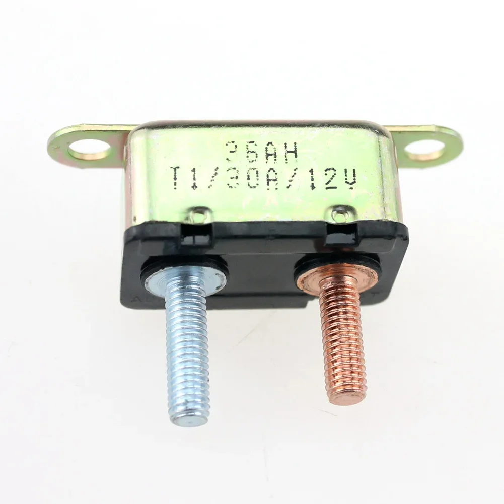 

Termination 10-32 Thread SAE J553 Circuit Breaker Fuse 1.248"x0.693"x0.8" Inch 12V 30A/40A/50A Auto Reset T1 Car Fuse