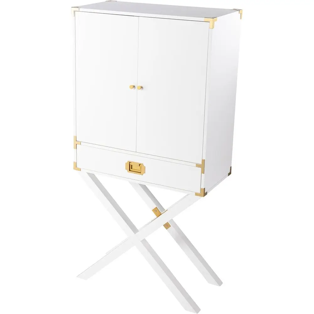 

High Storage Tall Bar Cabinet in White