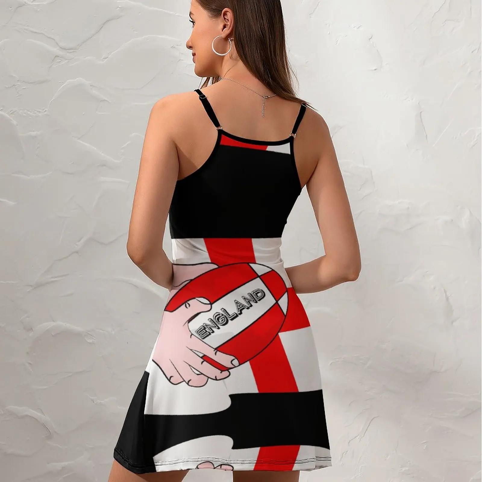 Exotic Woman's Clothing Strappy Dress Rugby England Flag  Women's Sling Dress Graphic Cocktails Funny Novelty