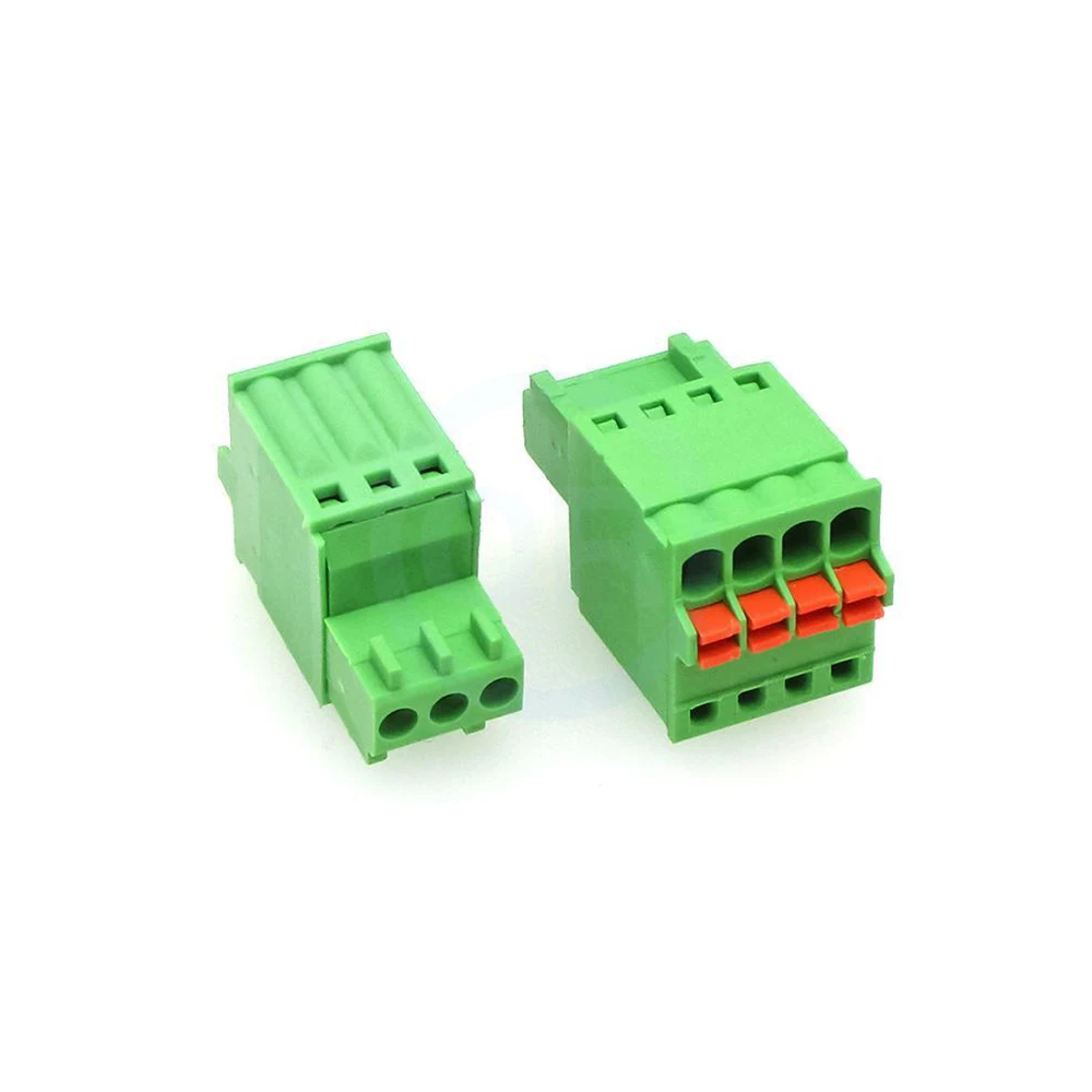 (10 pcs) KF 2EDGKD 2.5mm 2.54mm Spring Press Plug Terminal Block JM 15EDGKD Screwless Plug 2.54 / 2.5 Small Pitch Socket 2~24Pin