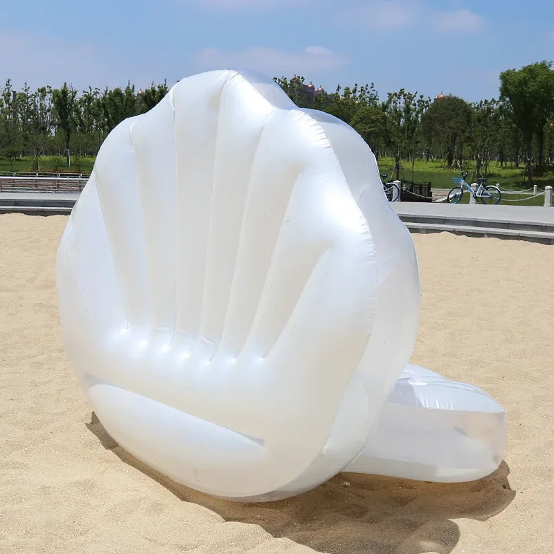 Shell Floating Row Inflatable Shell Floating Bed Scallop dewasa Floating Mat bola mutiara foto alat peraga adalah Shell cincin renang
