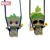 Kawaii Marvel Groot Car Ornament Mini Doll Flowerpot Aromatherapy Box Toy Cute Action Doll Groot Christmas Children's Toy Gift