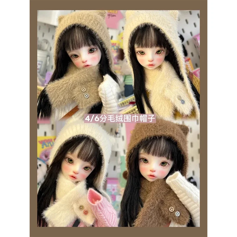 

New Arrival BJD Doll Clothes for 1/4 1/6 MSD MDD YOSD Doll Hat Scarf Doll Clothing Accessories (Excluding Dolls)