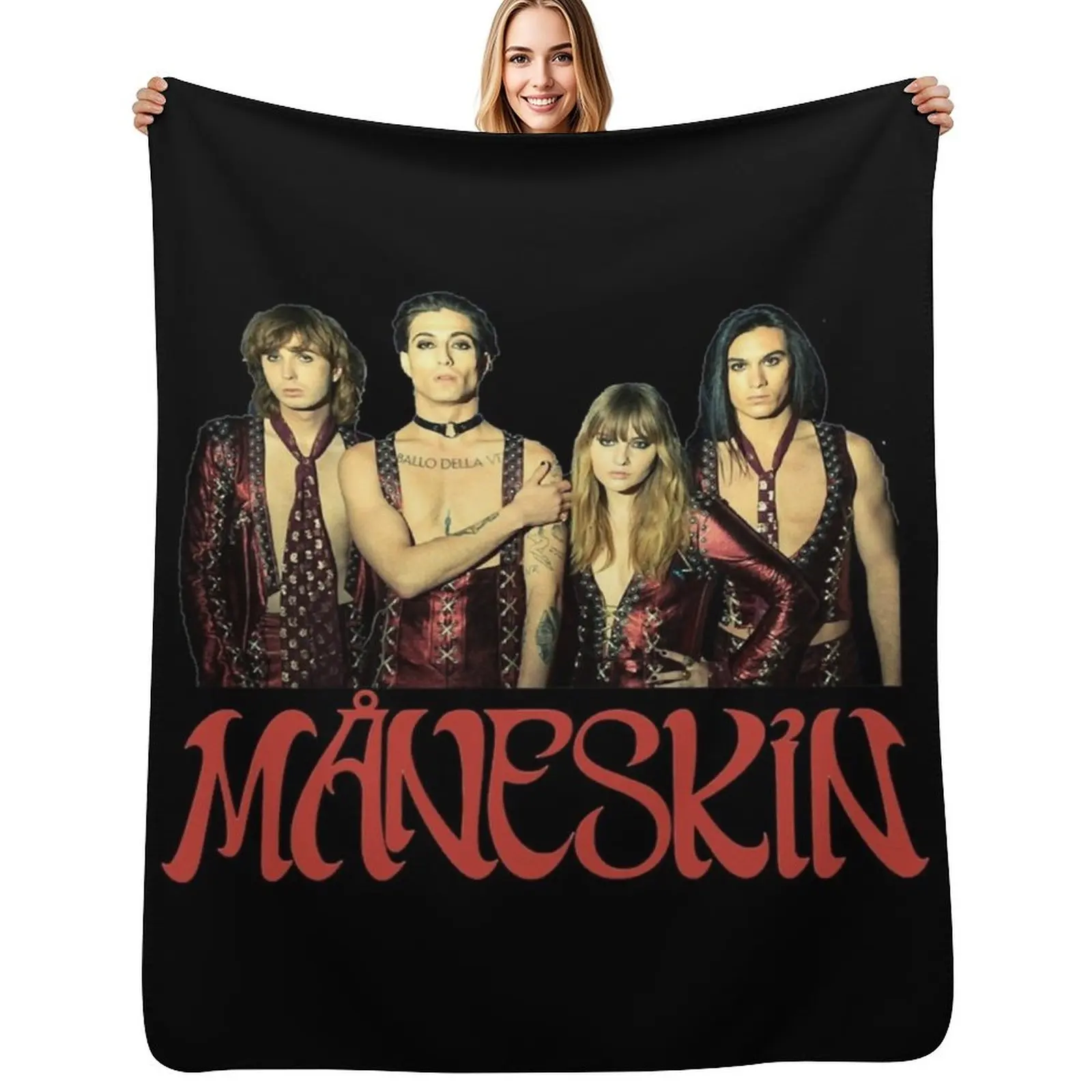 Maneskin 33 Throw Blanket Ultra Soft Flannel Fleece Blanket for All Seasons