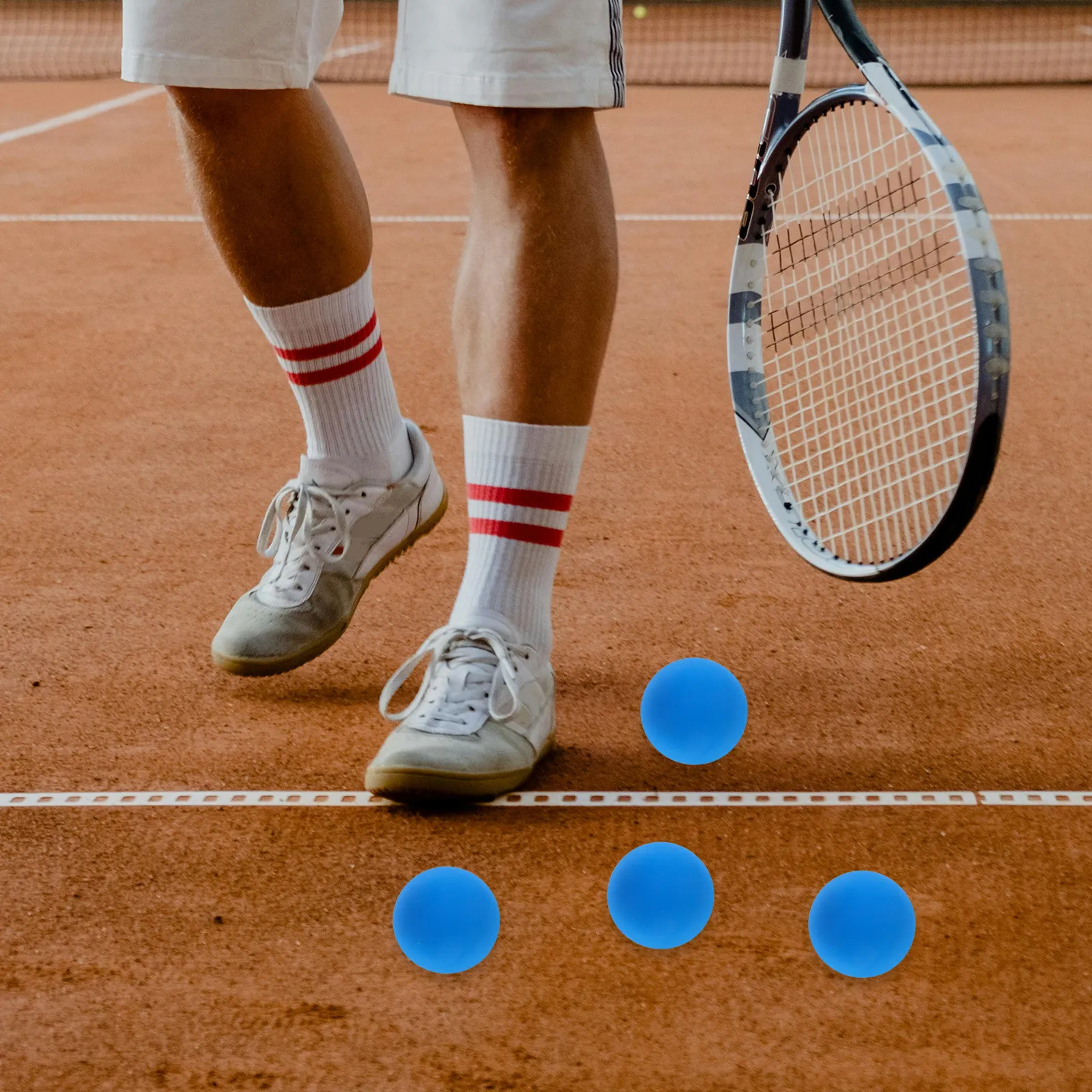 

Набор из 4 мячей для сквоша: высокоэластичные резиновые тренировочные мячи, легкие, для отработки реакции, синий комплект, для ракетбола