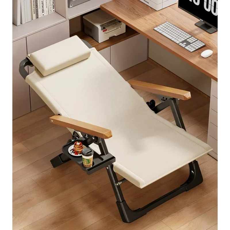 Single Folding Bed For Office Lunch Break Portable Outdoor Nap Recliner Camp Bed For Staff