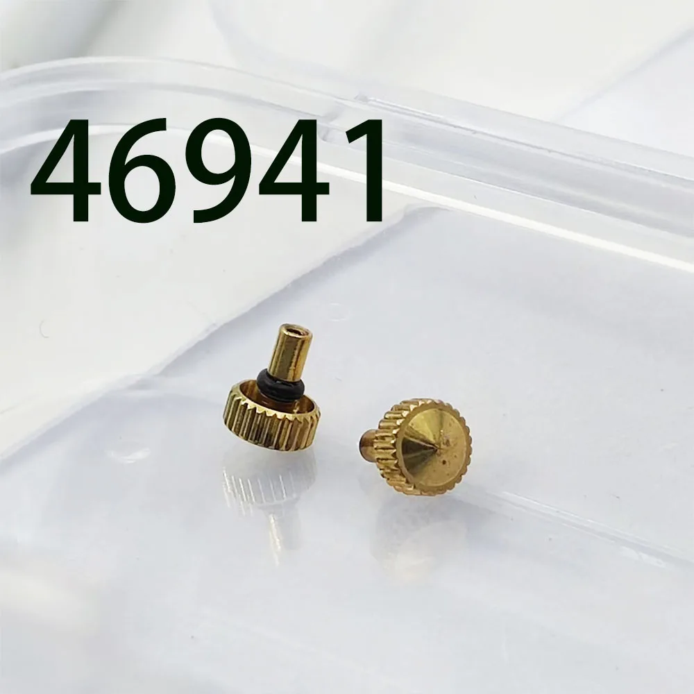 Watch Accessory 46941 Watch Head, Stainless Steel Waterproof Handle, Watch Crown, Adjustable Time Handle Head 2pcs view 2