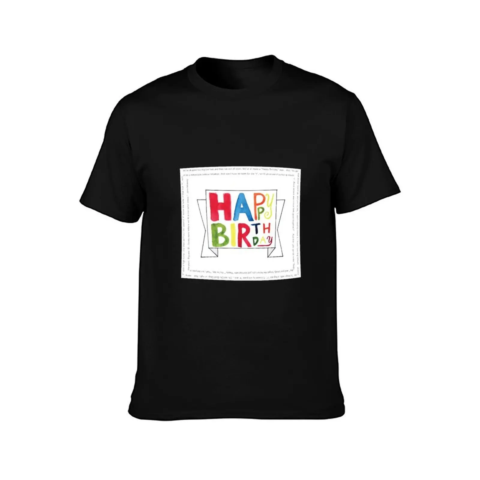 John Mulaney Happy Birthday T-Shirt Summer Casual Cotton Tee Oversized Streetwear Tops Vintage Graphic Print 100% Cotton