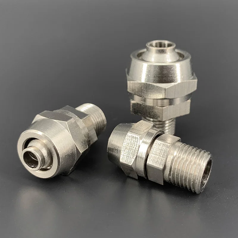 PC4 6 8 10 12 мм Трубная труба для M5 1/8 1/4 3/8 1/2 Трахея Быстровинтовые фитинги для труб Медные пневматические компоненты Быстроповоротное соединение