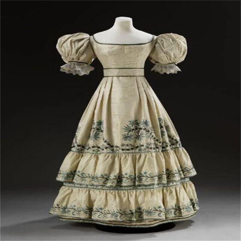 

Историческое винтажное свадебное бальное платье в стиле Южной красавицы 1860-х годов, эпохи Гражданской войны, Регенси, Викторианской и Эдварианской эпох, с принтом