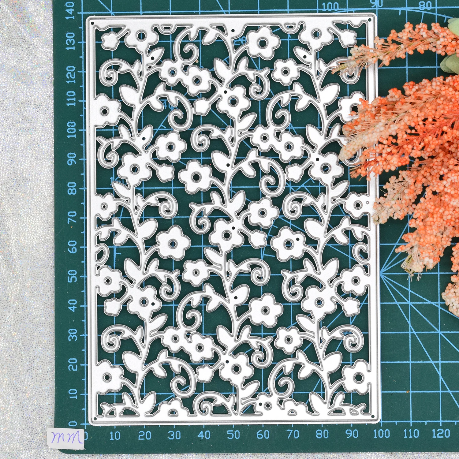 1pc Flowers Background Rectangle Frame Metal Cutting Dies for DIY Scrapbooking Album Greeting Card Making Paper Craft view 5