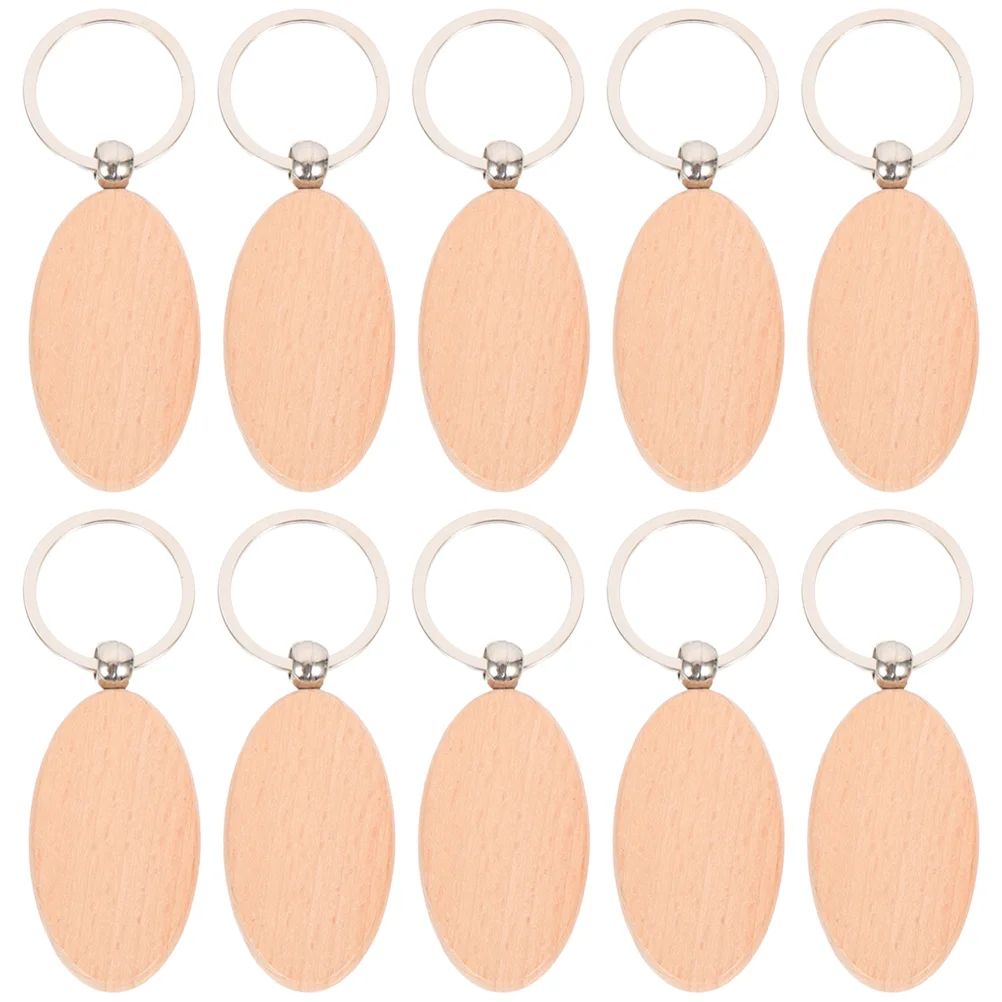

12 Pcs Wooden Keychain Blank Sticks for Crafting Unfinished Wood Key Rings Sturdy Construction Smooth Suitable Daily
