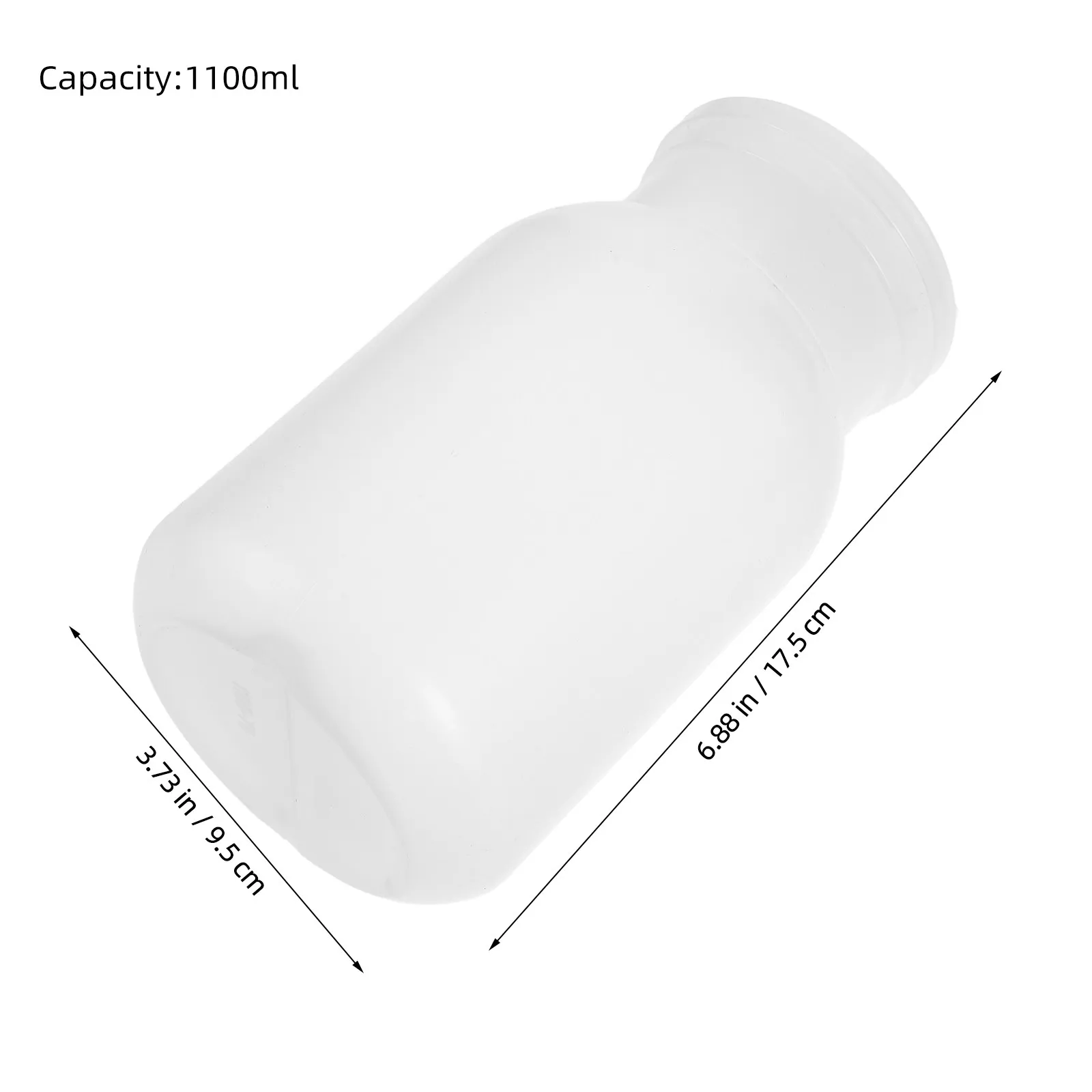 4 Pcs 1100ml/37oz Flammulina Cultivation Bottle Plant Mushroom Grow For Indoor Use White Growing Container Mushrooms