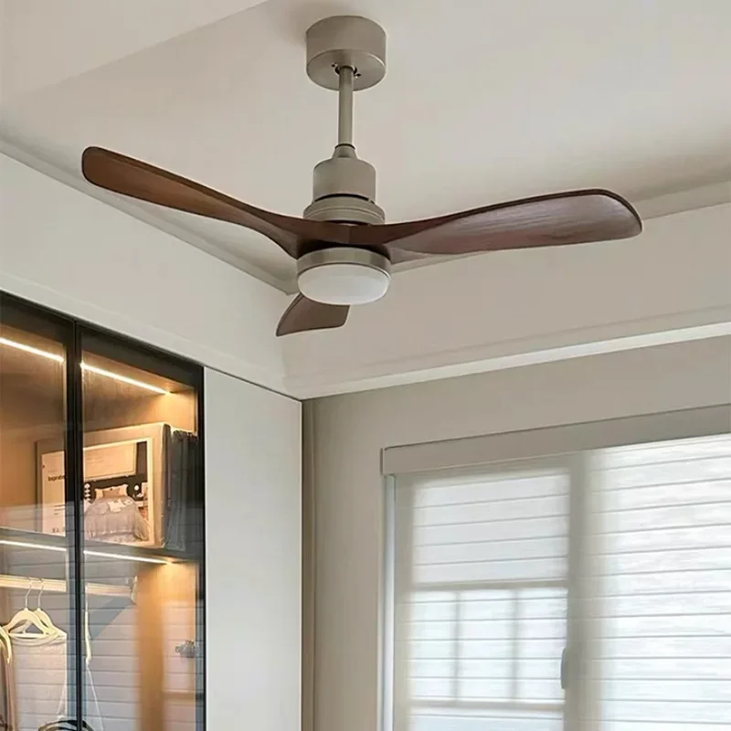 Full spectrum, eye protection, medieval electric fan light, dining room, bedroom led electric fan light, solid wood, ceiling
